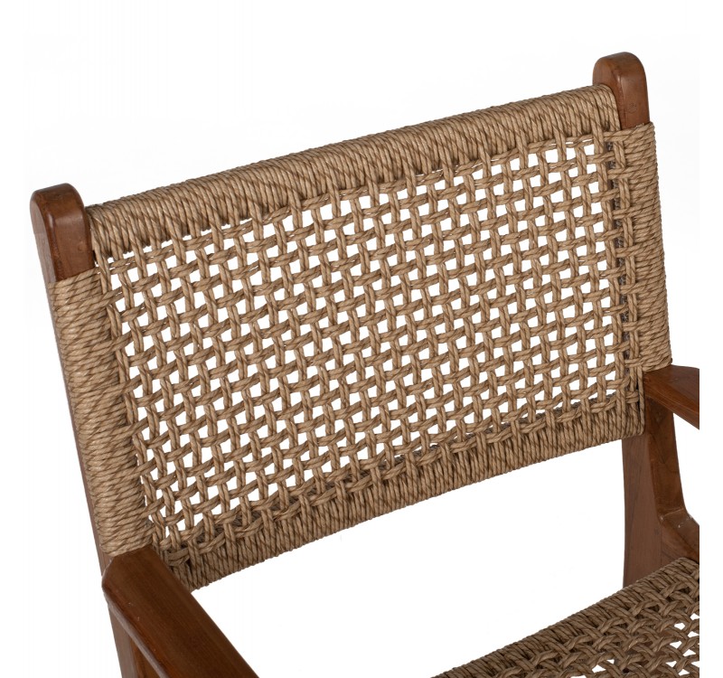 ΠΟΛΥΘΡΟΝΑ ΜΑΣΙΦ ΞΥΛΟ ΤEAK ΦΥΣΙΚΟ RATTAN ΣΧΟΙΝΙ 54Χ58Χ88Υεκ.HM9385.01