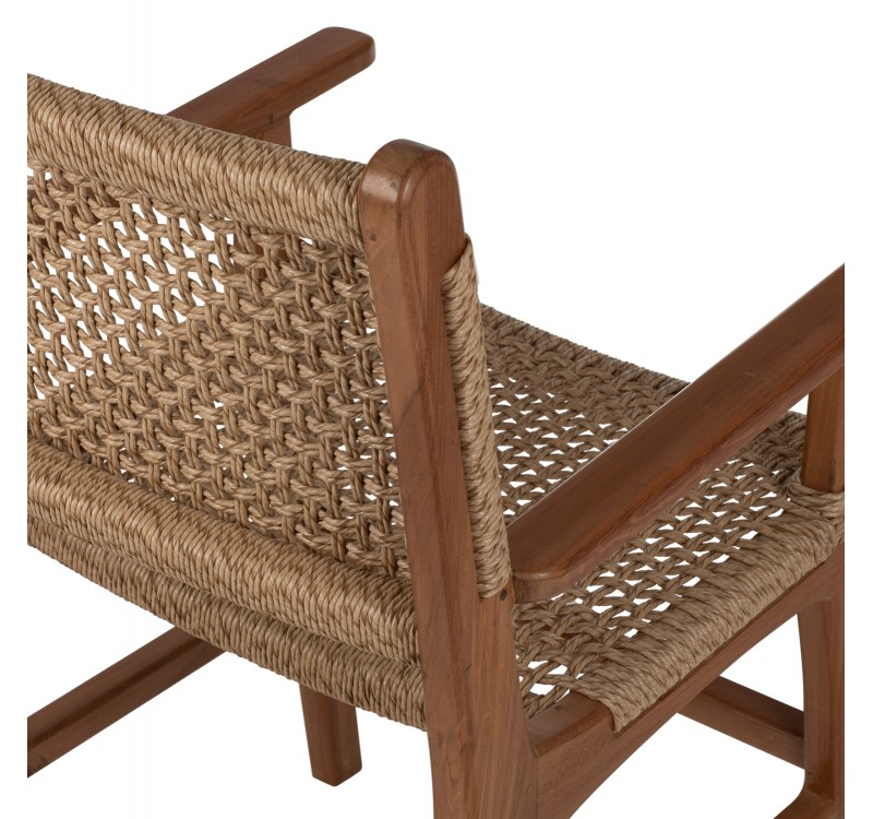 ΠΟΛΥΘΡΟΝΑ ΜΑΣΙΦ ΞΥΛΟ ΤEAK ΦΥΣΙΚΟ RATTAN ΣΧΟΙΝΙ 54Χ58Χ88Υεκ.HM9385.01