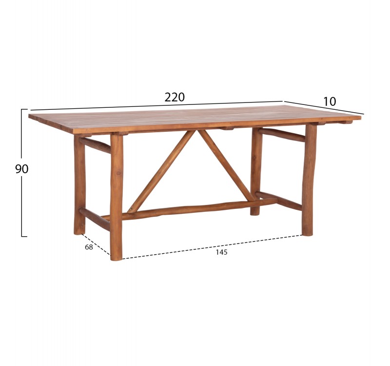 ΤΡΑΠΕΖΙ GROOVE HM9390.01 ΑΠΟ ΞΥΛΟ ΜΑΣΙΦ ΤΕΑΚ 220X100X90Υεκ.