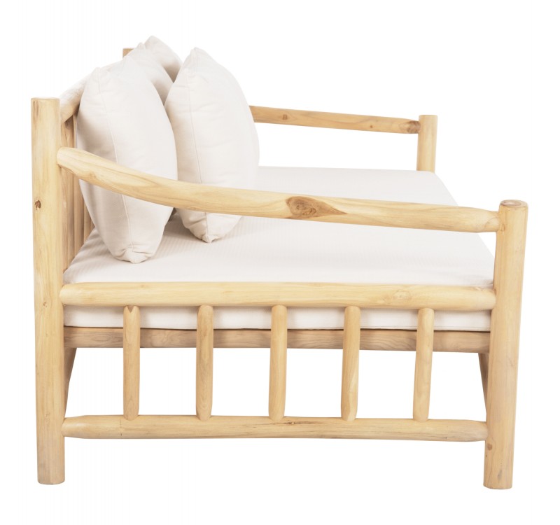 ΚΑΝΑΠΕΣ ΤΡΙΘΕΣΙΟΣ TORC HM9339 ΑΠΟ ΜΑΣΙΦ ΞΥΛΟ TΕΑK ΦΥΣΙΚΟ - ΛΕΥΚΟ 200x100x80Yεκ.