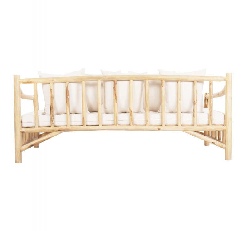 ΚΑΝΑΠΕΣ ΤΡΙΘΕΣΙΟΣ TORC HM9339 ΑΠΟ ΜΑΣΙΦ ΞΥΛΟ TΕΑK ΦΥΣΙΚΟ - ΛΕΥΚΟ 200x100x80Yεκ.