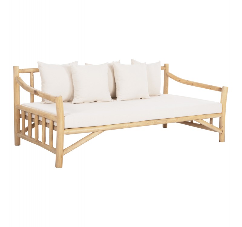 ΚΑΝΑΠΕΣ ΤΡΙΘΕΣΙΟΣ TORC HM9339 ΑΠΟ ΜΑΣΙΦ ΞΥΛΟ TΕΑK ΦΥΣΙΚΟ - ΛΕΥΚΟ 200x100x80Yεκ.