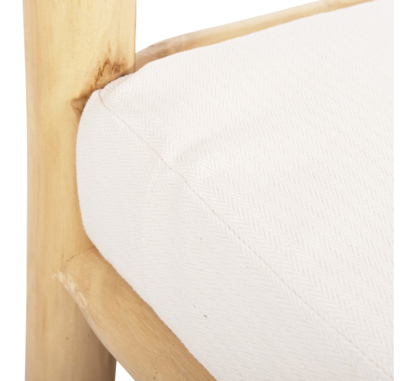 ΚΑΝΑΠΕΣ ΤΡΙΘΕΣΙΟΣ TORC HM9339 ΑΠΟ ΜΑΣΙΦ ΞΥΛΟ TΕΑK ΦΥΣΙΚΟ - ΛΕΥΚΟ 200x100x80Yεκ.