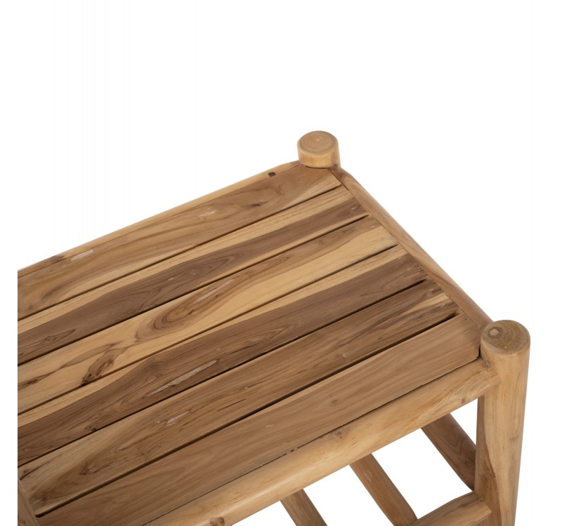 ΣΕΤ ΣΑΛΟΝΙ 4ΤΜΧ EDDARD HM9340 ΑΠΟ ΜΑΣΙΦ ΞΥΛΟ TEAK  ΦΥΣΙΚΟ - ΛΕΥΚΟ