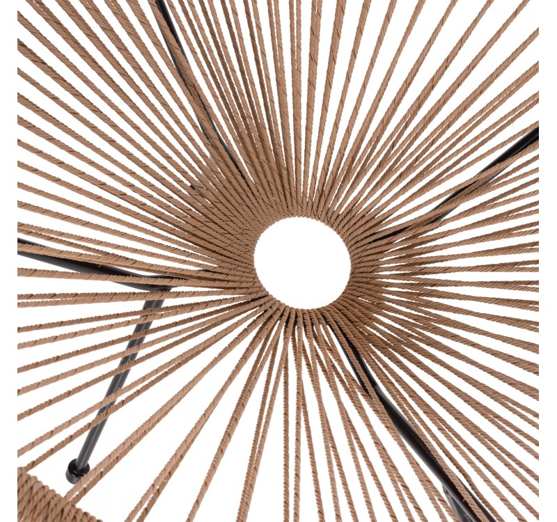 ΠΟΛΥΘΡΟΝΑ ACAPULCO Τ. ΦΩΛΙΑ ΜΕΤΑΛΛΟ ΜΑΥΡΟ ΜΕ TWISTED WICKER HM5871.01 70x73x79 εκ.