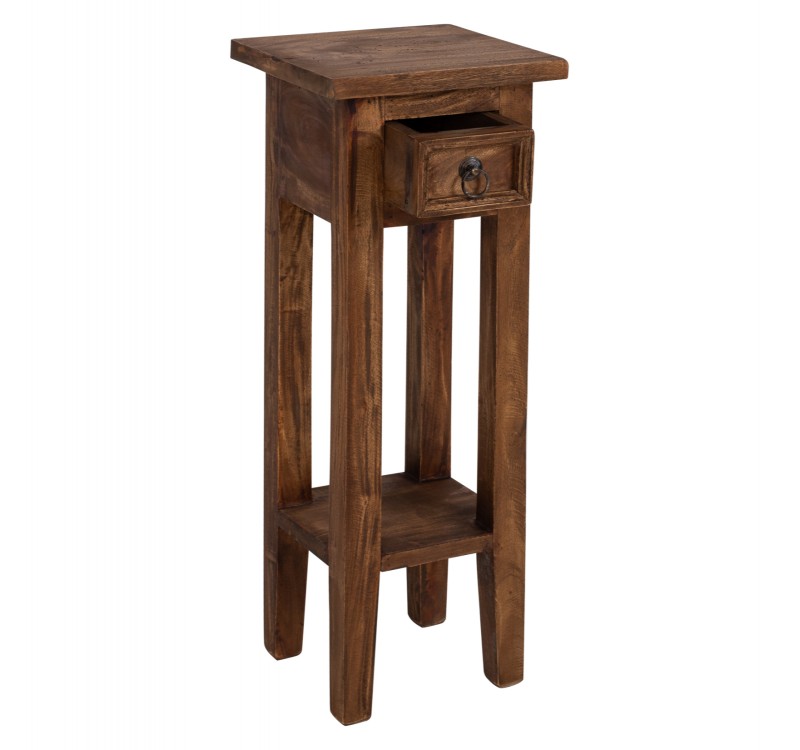 ΒΟΗΘΗΤΙΚΟ ΤΡΑΠΕΖΑΚΙ ΑΠΟ ΜΑΟΝΙ ΞΥΛΟ ΜΕ ΣΥΡΤΑΡΑΚΙ 25x25x66,5Υεκ.HM9484.01