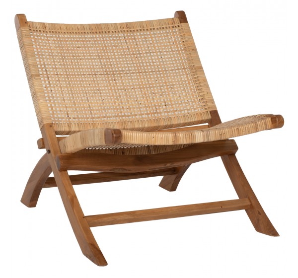 ΚΑΡΕΚΛΑ LOUNGE ΑΝΑΔΙΠΛΟΥΜΕΝΗ ANTIL HM9379.01 ΜΑΣΙΦ ΞΥΛΟ ΤEAK ΦΥΣΙΚΟ 66x77x67Yεκ.