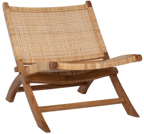 ΚΑΡΕΚΛΑ LOUNGE ΑΝΑΔΙΠΛΟΥΜΕΝΗ ANTIL HM9379.01 ΜΑΣΙΦ ΞΥΛΟ ΤEAK ΦΥΣΙΚΟ 66x77x67Yεκ.