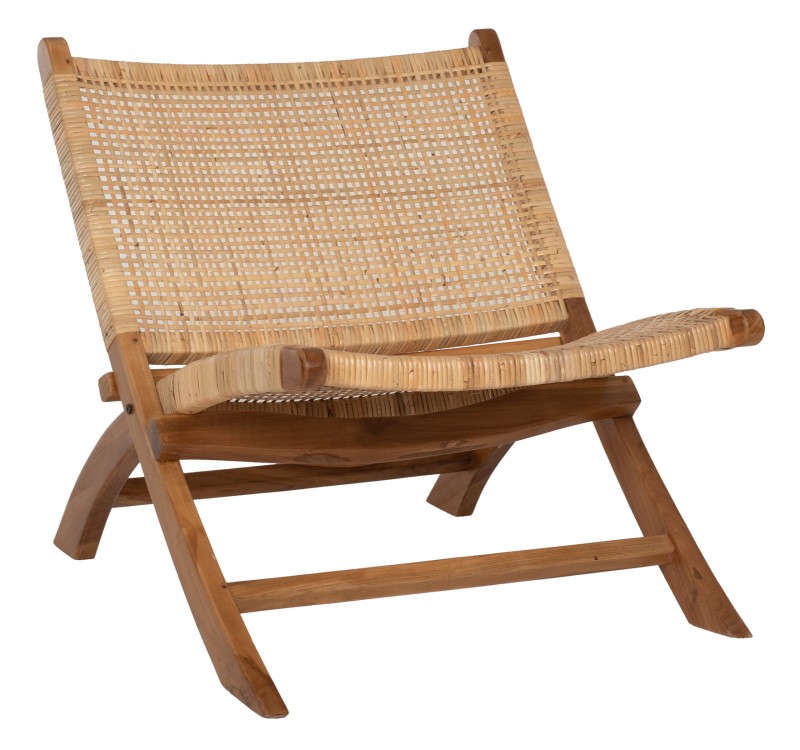 ΚΑΡΕΚΛΑ LOUNGE ΑΝΑΔΙΠΛΟΥΜΕΝΗ ANTIL HM9379.01 ΜΑΣΙΦ ΞΥΛΟ ΤEAK ΦΥΣΙΚΟ 66x77x67Yεκ.