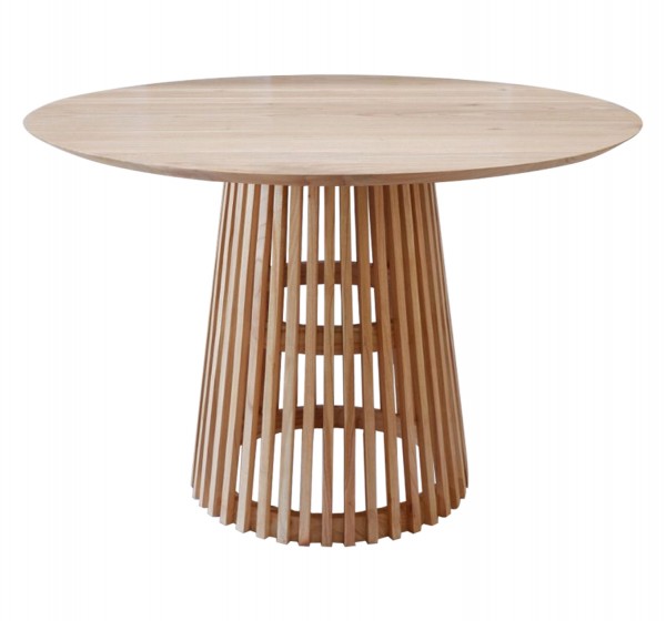 ΤΡΑΠΕΖΙ ΤΡΑΠΕΖΑΡΙΑΣ FRANTZ ΑΠΟ ΜΑΣΙΦ ΞΥΛΟ MINDI ΦΥΣΙΚΟ Φ150x78.5Yεκ.HM9457.01