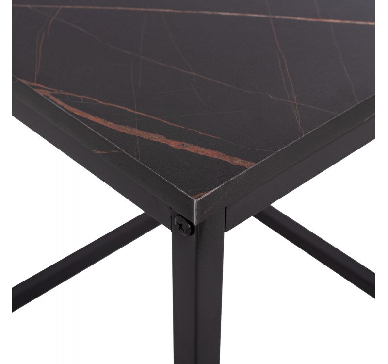 ΖΙΓΚΟΝ GRELAY 2 ΤΕΜ MDF ΟΨΗ ΜΑΡΜΑΡΟΥ & ΜΕΤΑΛΛΟ HM8762.13 45Χ45Χ50εκ. & 37Χ37Χ43 εκ.
