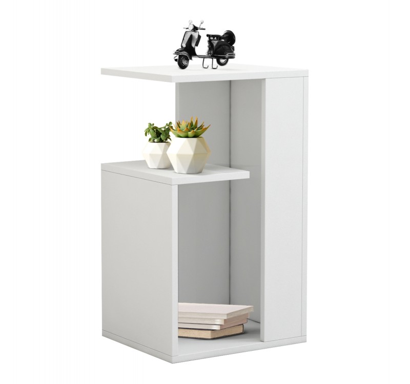 ΒΟΗΘΗΤΙΚΟ ΤΡΑΠΕΖΙ DAWN ΜΕΛΑΜΙΝΗΣ ΛΕΥΚΟ 35X29,5X60Yεκ.HM8880.11