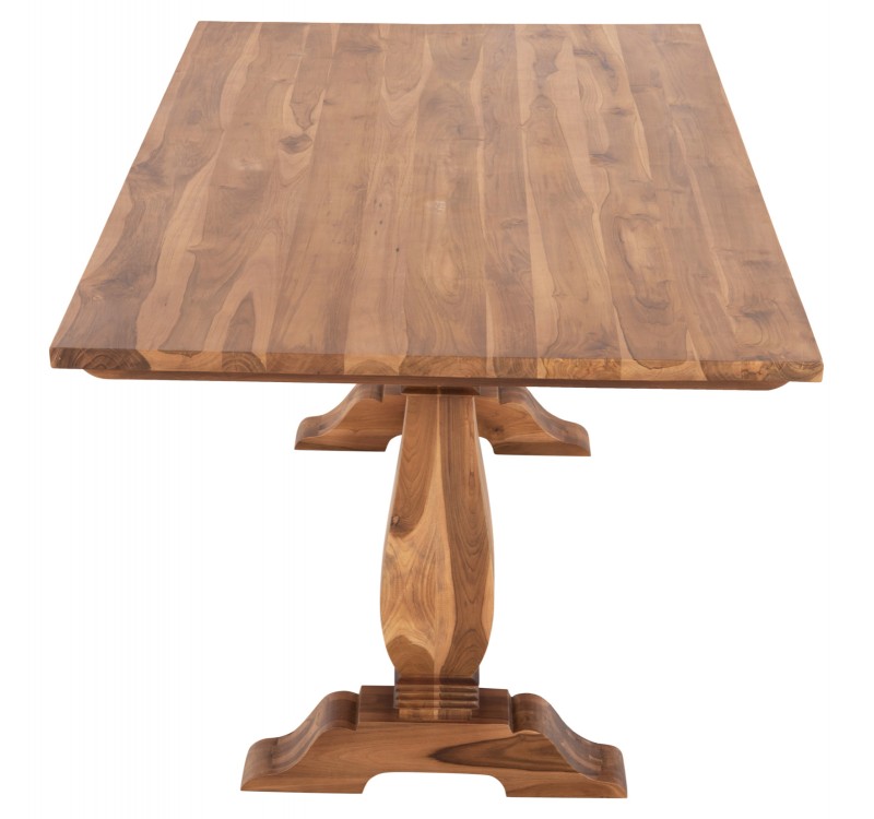 ΤΡΑΠΕΖΙ ΤΡΑΠΕΖΑΡΙΑΣ GUIN HM9463.01 ΤΕΑΚ ΞΥΛΟ ΣΚΑΛΙΣΤΑ ΠΟΔΙΑ 200x100x78Yεκ.