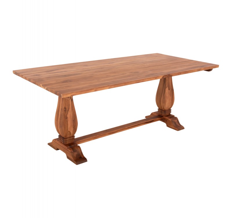 ΤΡΑΠΕΖΙ ΤΡΑΠΕΖΑΡΙΑΣ GUIN HM9463.01 ΤΕΑΚ ΞΥΛΟ ΣΚΑΛΙΣΤΑ ΠΟΔΙΑ 200x100x78Yεκ.