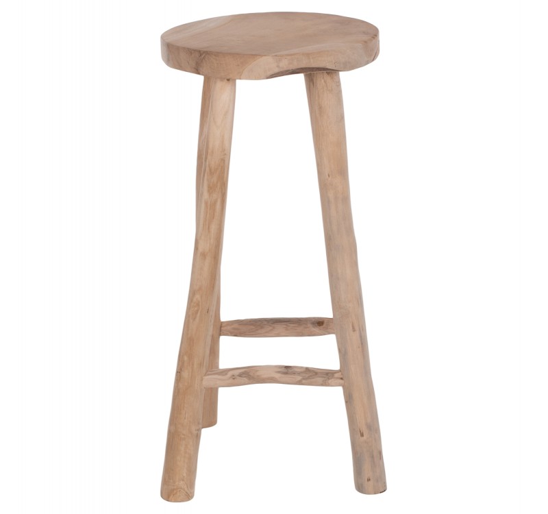 ΣΚΑΜΠΟ ΜΠΑΡ KONT HM9338 ΑΠΟ ΜΑΣΙΦ ΞΥΛΟ TΕΑK ΦΥΣΙΚΟ ΨΗΛΟ Φ34,5Χ71,5Υεκ.