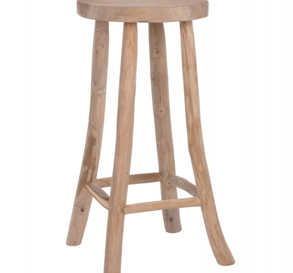 ΣΚΑΜΠΟ ΜΠΑΡ KONT HM9338 ΑΠΟ ΜΑΣΙΦ ΞΥΛΟ TΕΑK ΦΥΣΙΚΟ ΨΗΛΟ Φ34,5Χ71,5Υεκ.