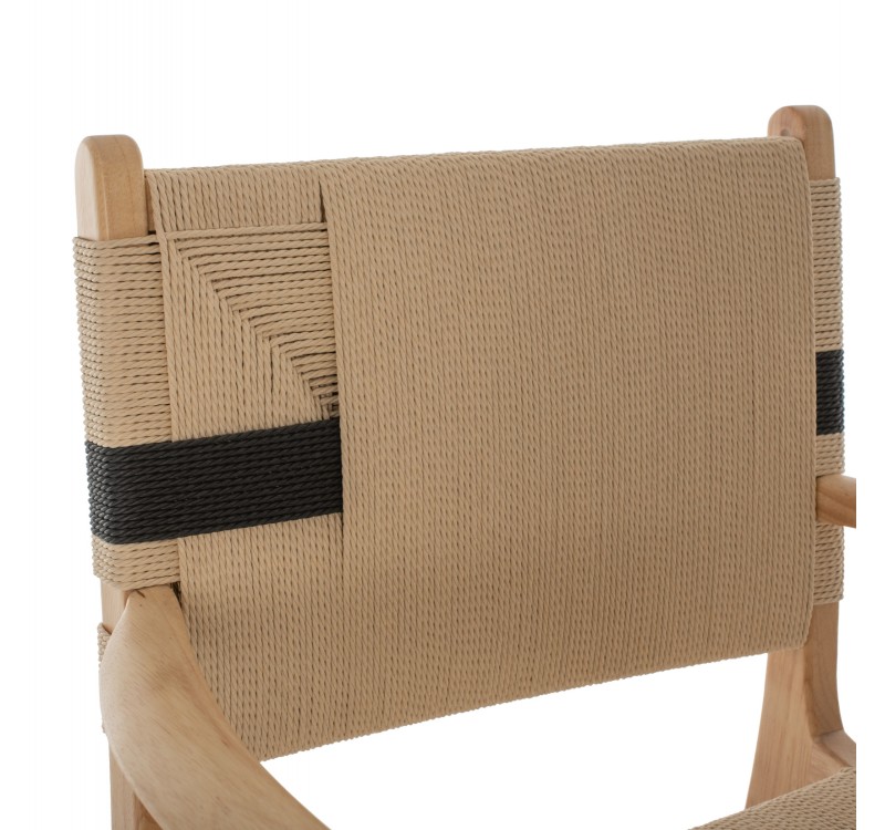 ΠΟΛΥΘΡΟΝΑ BAND RUBBERWOOD ΚΑΙ ΣΧΟΙΝΙ 62,5x60x88Yεκ.HM9324.01