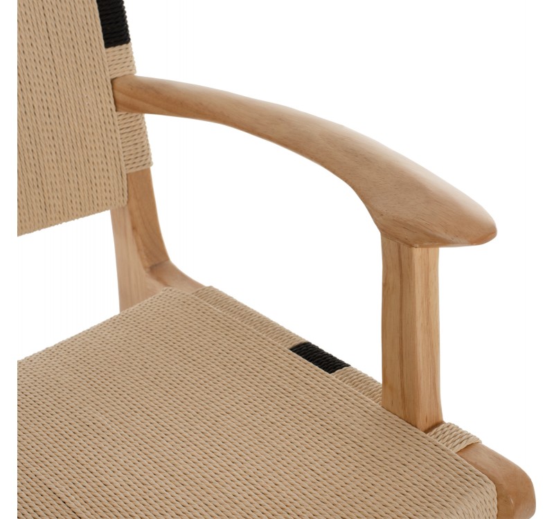 ΠΟΛΥΘΡΟΝΑ BAND RUBBERWOOD ΚΑΙ ΣΧΟΙΝΙ 62,5x60x88Yεκ.HM9324.01