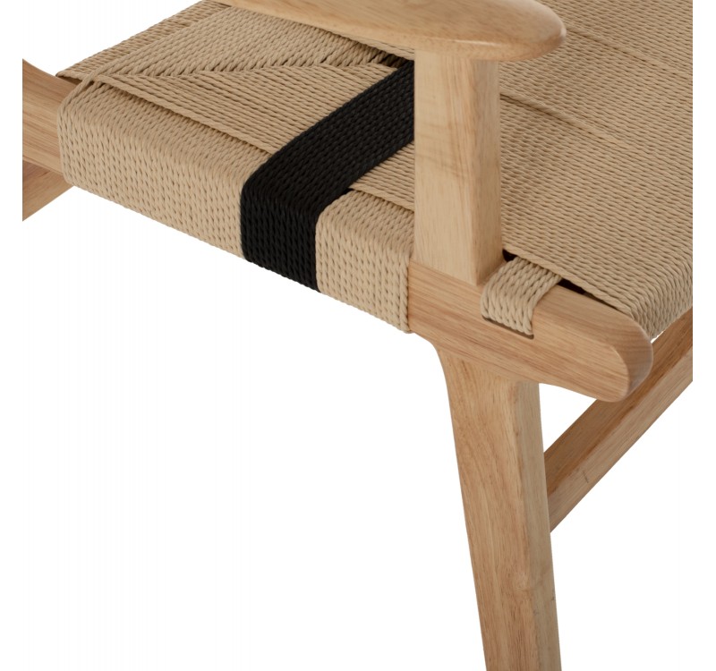 ΠΟΛΥΘΡΟΝΑ BAND RUBBERWOOD ΚΑΙ ΣΧΟΙΝΙ 62,5x60x88Yεκ.HM9324.01