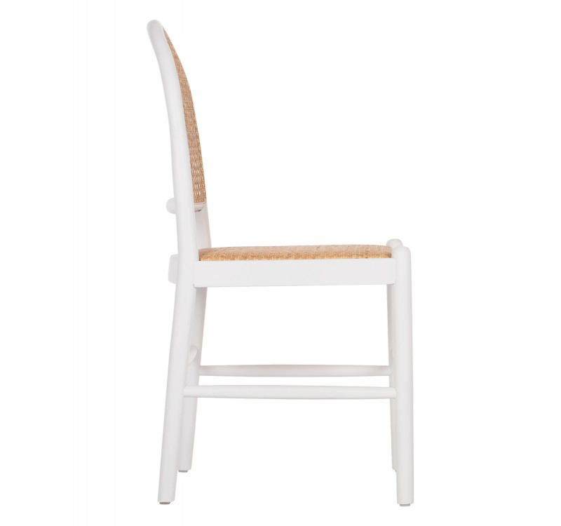 ΚΑΡΕΚΛΑ ΑΠΟ ΟΞΙΑ ΣΕ ΛΕΥΚΟ-RATTAN ΜΠΕΖ HM9407.03 43x50x87Yεκ.