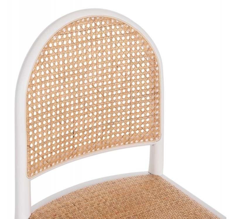 ΚΑΡΕΚΛΑ ΑΠΟ ΟΞΙΑ ΣΕ ΛΕΥΚΟ-RATTAN ΜΠΕΖ HM9407.03 43x50x87Yεκ.