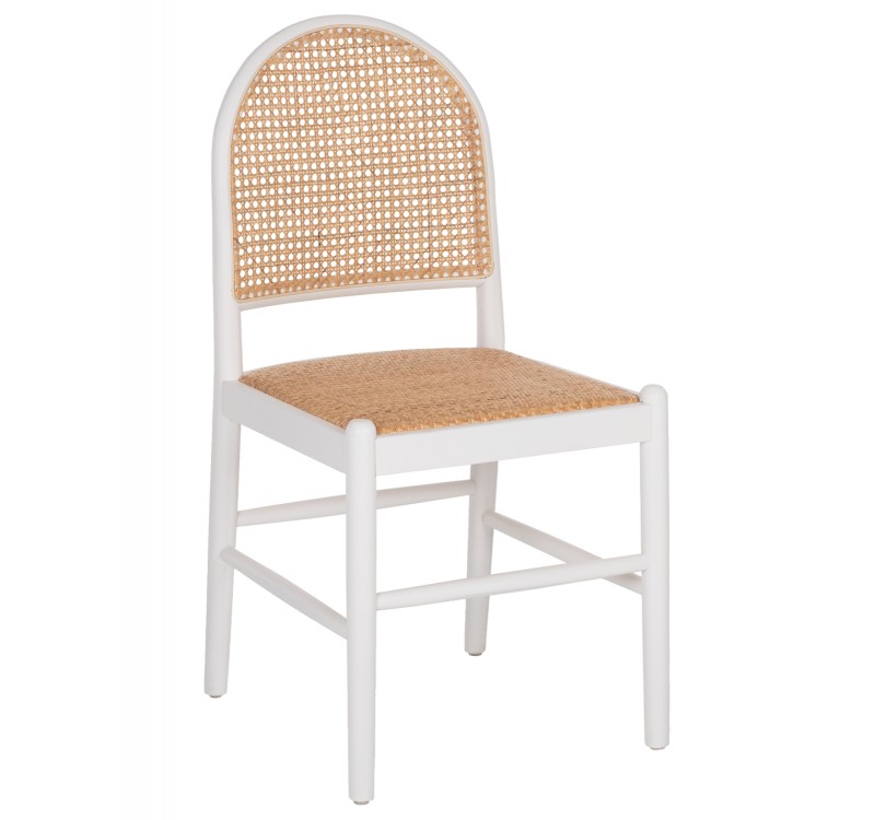 ΚΑΡΕΚΛΑ ΑΠΟ ΟΞΙΑ ΣΕ ΛΕΥΚΟ-RATTAN ΜΠΕΖ HM9407.03 43x50x87Yεκ.