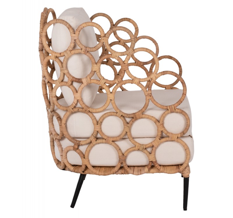 ΠΟΛΥΘΡΟΝΑ RINGER HM9341 ΑΠΟ RATTAN-ΜΕΤΑΛΛΟ ΦΥΣΙΚΟ ΧΡΩΜΑ 65x69x86Y εκ.