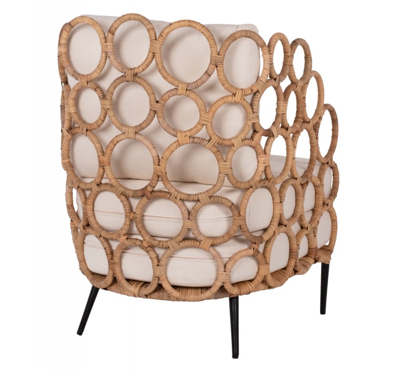 ΠΟΛΥΘΡΟΝΑ RINGER HM9341 ΑΠΟ RATTAN-ΜΕΤΑΛΛΟ ΦΥΣΙΚΟ ΧΡΩΜΑ 65x69x86Y εκ.