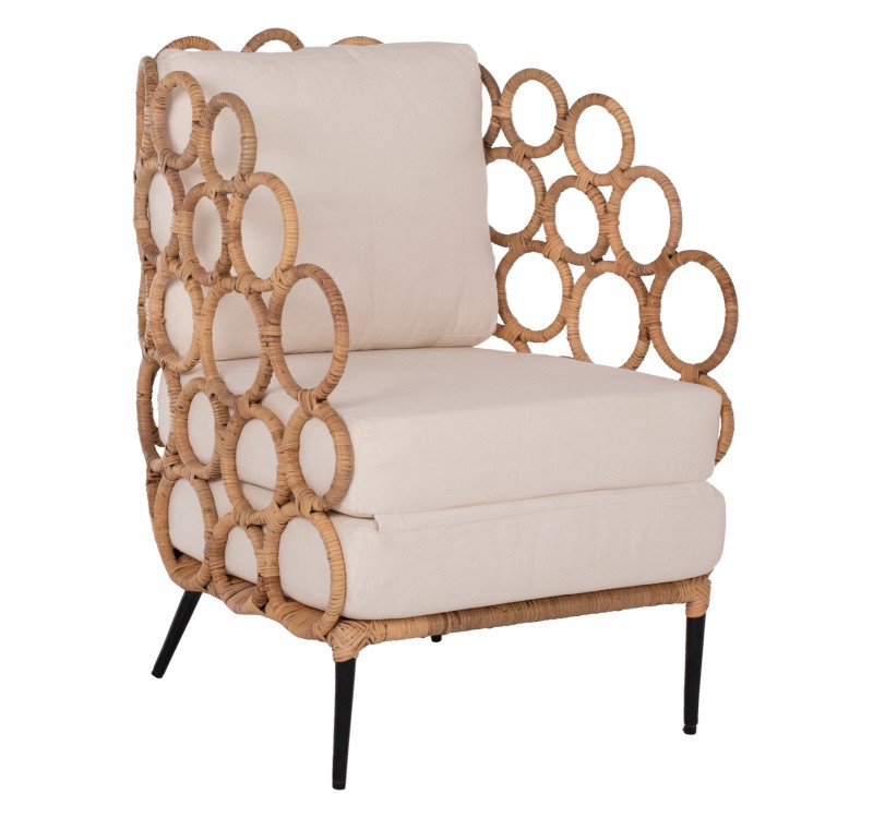 ΠΟΛΥΘΡΟΝΑ RINGER HM9341 ΑΠΟ RATTAN-ΜΕΤΑΛΛΟ ΦΥΣΙΚΟ ΧΡΩΜΑ 65x69x86Y εκ.