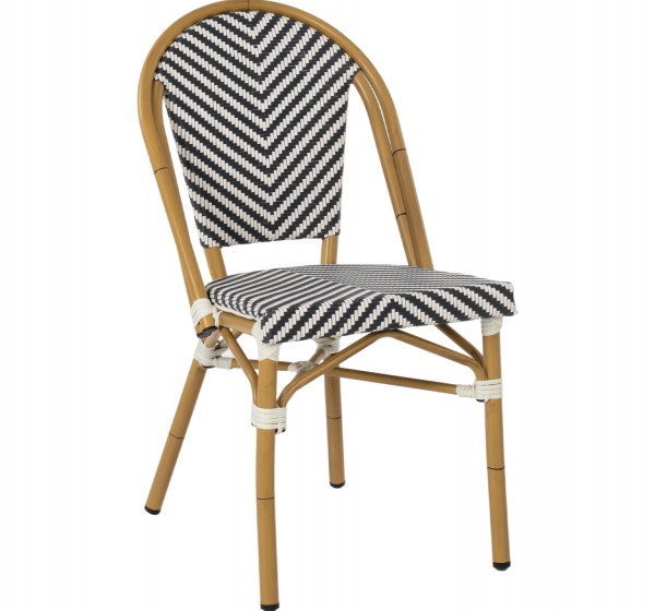 ΚΑΡΕΚΛΑ BAMBOO LOOK ΜΑΥΡΟ-ΛΕΥΚΟ HM5860.01 46x56x88Y εκ.