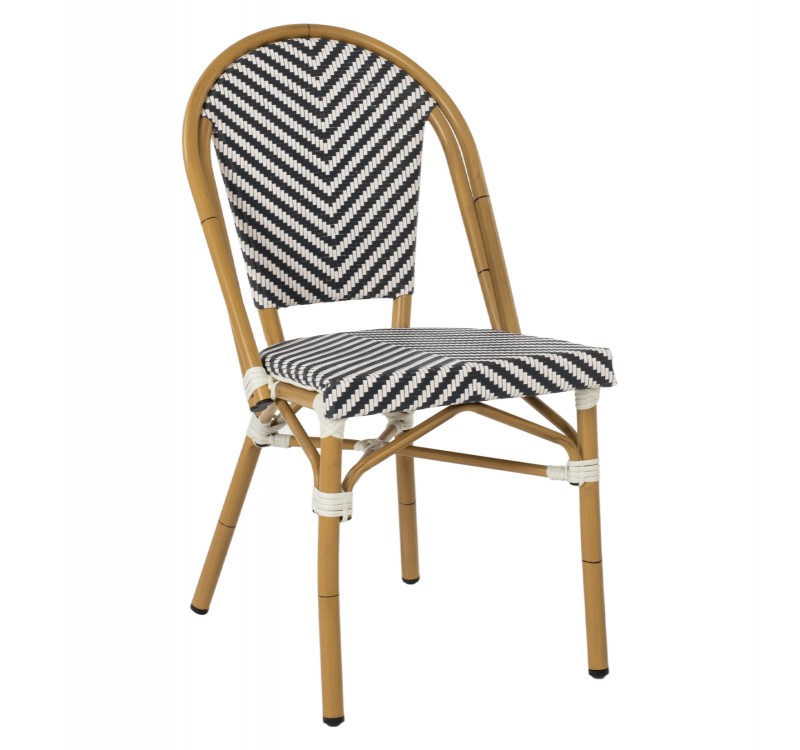 ΚΑΡΕΚΛΑ BAMBOO LOOK ΜΑΥΡΟ-ΛΕΥΚΟ HM5860.01 46x56x88Y εκ.