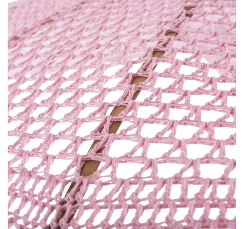 ΟΜΠΡΕΛΑ ΜΠΑΛΙΝΕΖΙΚΗ ΜΑΚΡΑΜΕ ΡΟΖ ΞΥΛO TEAK Φ200X260εκ. HM6035.04