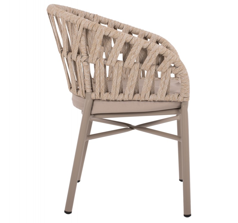 ΠΟΛΥΘΡΟΝΑ ΑΛΟΥΜΙΝΙΟΥ ΜΕ ΣΧΟΙΝΙ ΜΠΕΖ MOKA ΣΚΕΛΕΤΟ 57x56x78Υεκ.HM5857.03