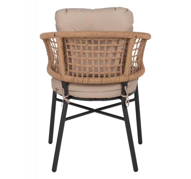 ΠΟΛΥΘΡΟΝΑ ΑΛΟΥΜΙΝΙΟΥ DARK GREY ΕΠΑΓΓΕΛΜ. RATTAN ΜΑΞΙΛΑΡΙ ΜΠΕΖ HM5863.01 60x56x84 εκ.