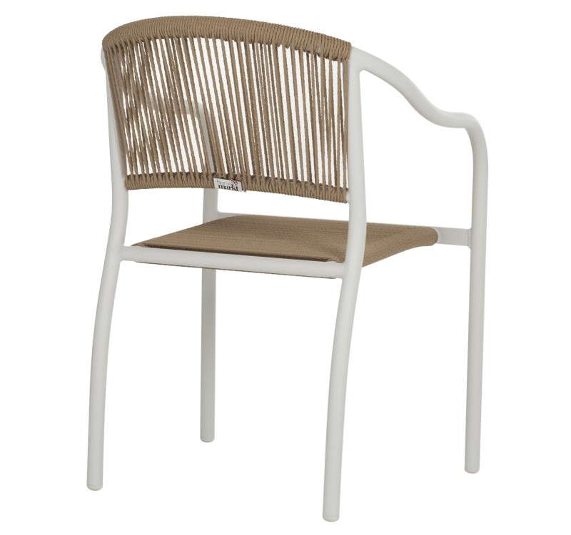 ΠΟΛΥΘΡΟΝΑ ΑΛΟΥΜΙΝΙΟΥ ΛΕΥΚΟ ΜΕ PE RATTAN WICKER HM5856.01 57x63x80Yεκ.