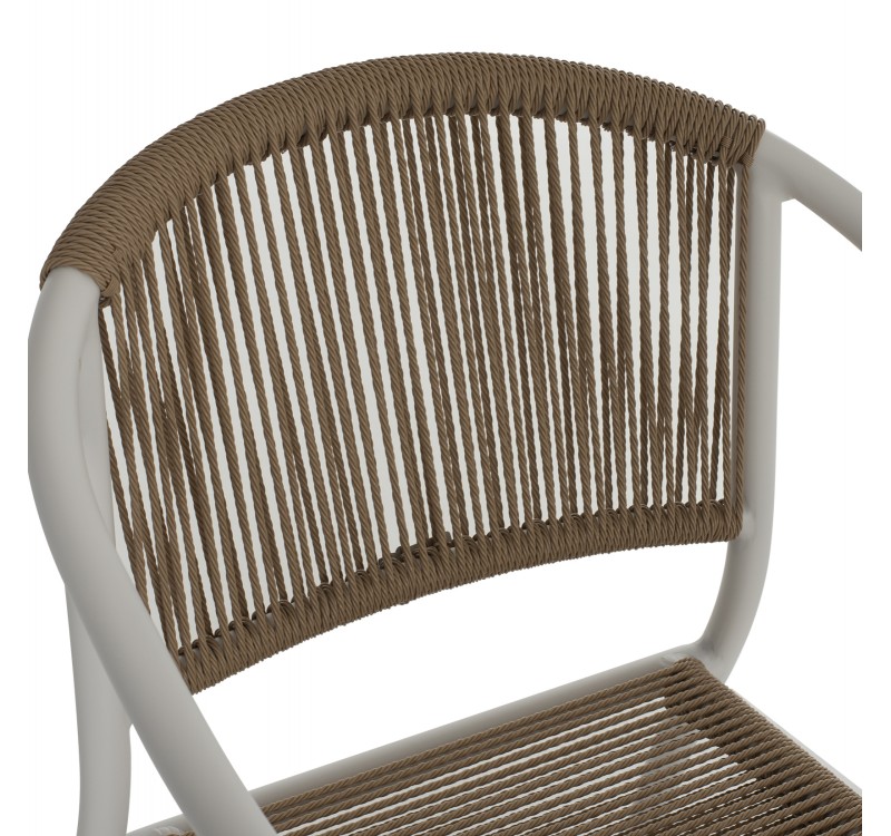 ΠΟΛΥΘΡΟΝΑ ΑΛΟΥΜΙΝΙΟΥ ΛΕΥΚΟ ΜΕ PE RATTAN WICKER HM5856.01 57x63x80Yεκ.