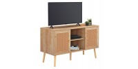 ΕΠΙΠΛΟ TV ΜΕΛΑΜΙΝΗΣ COLM ΜΕ ΠΟΡΤΕΣ RATTAN HM9223.11 ΣΕ ΧΡΩΜΑ ΦΥΣΙΚΟ 120x39x57Υεκ.