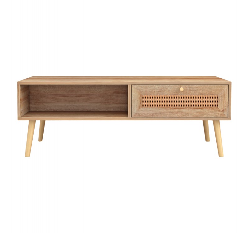 ΤΡΑΠΕΖΙ ΣΑΛΟΝΙΟΥ ΜΕΛΑΜΙΝΗΣ COLM RATTAN HM9224.11 ΣΕ ΦΥΣΙΚΟ ΧΡΩΜΑ 110x59x39,5Yεκ.