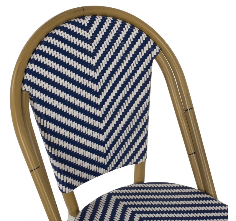 ΚΑΡΕΚΛΑ BAMBOO LOOK ΜΠΛΕ-ΛΕΥΚΟ HM5860.02 46x56x88Y εκ.