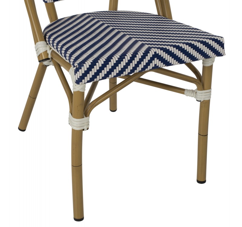 ΚΑΡΕΚΛΑ BAMBOO LOOK ΜΠΛΕ-ΛΕΥΚΟ HM5860.02 46x56x88Y εκ.