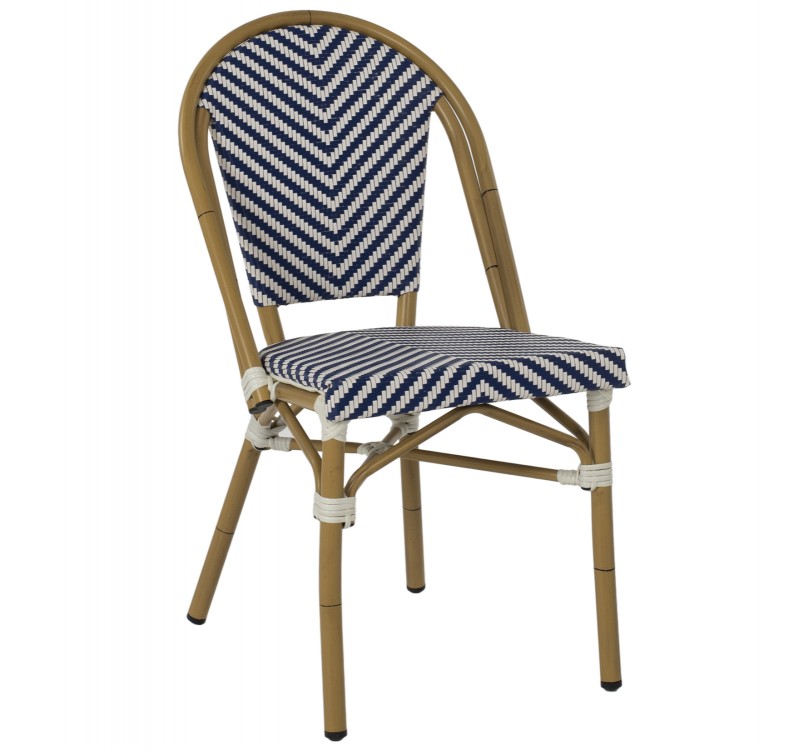 ΚΑΡΕΚΛΑ BAMBOO LOOK ΜΠΛΕ-ΛΕΥΚΟ HM5860.02 46x56x88Y εκ.