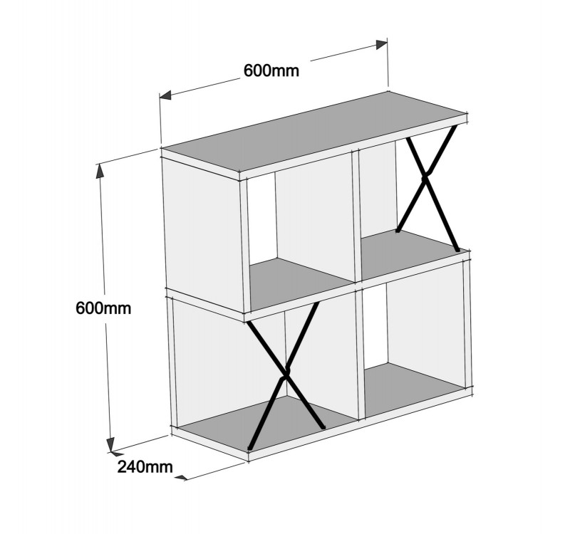 ΡΑΦΙΕΡΑ ΤΟΙΧΟΥ ΜΕΛΑΜΙΝΗΣ HM9520.02 ΣΕ ΚΑΡΥΔΙ ΧΡΩΜΑ 60x24x60Y εκ.