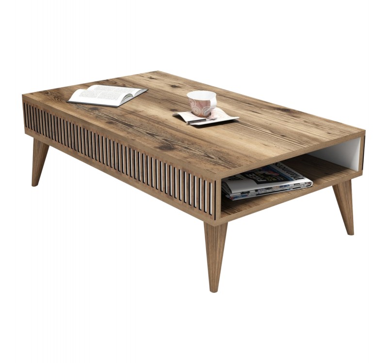 ΤΡΑΠΕΖΙ ΣΑΛΟΝΙΟΥ HM9505.01 ΜΕΛΑΜΙΝΗΣ ΚΑΡΥΔΙ ΜΕ ΛΕΥΚΕΣ ΛΕΠΤΟΜΕΡΕΙΕΣ 105x60x34.6Υεκ.