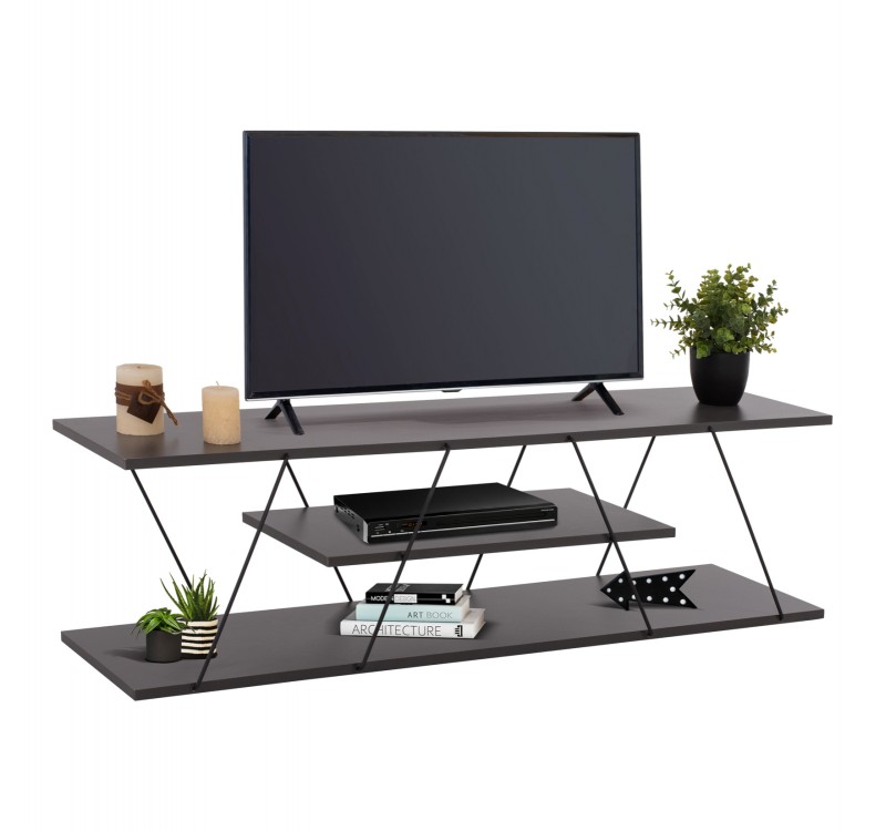 ΕΠΙΠΛΟ ΤΗΛΕΟΡΑΣΗΣ TARS HM8922.20 ΜΕΛΑΜΙΝΗ ΓΚΡΙ 120x32x33Yεκ.