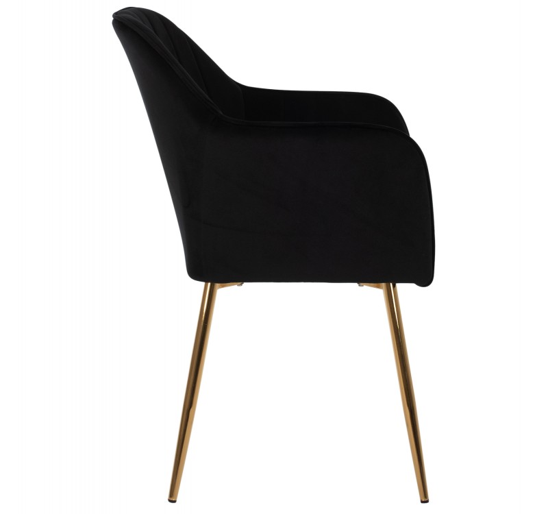 ΠΟΛΥΘΡΟΝΑΚΙ SAWYER ΒΕΛΟΥΔΟ ΜΑΥΡΟ ΜΕ ΧΡΥΣΑ ΠΟΔΙΑ HM8523.04 55Χ60Χ83Υεκ.