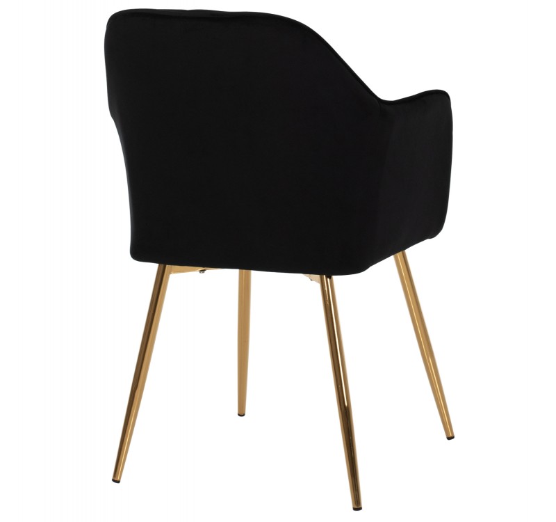 ΠΟΛΥΘΡΟΝΑΚΙ SAWYER ΒΕΛΟΥΔΟ ΜΑΥΡΟ ΜΕ ΧΡΥΣΑ ΠΟΔΙΑ HM8523.04 55Χ60Χ83Υεκ.