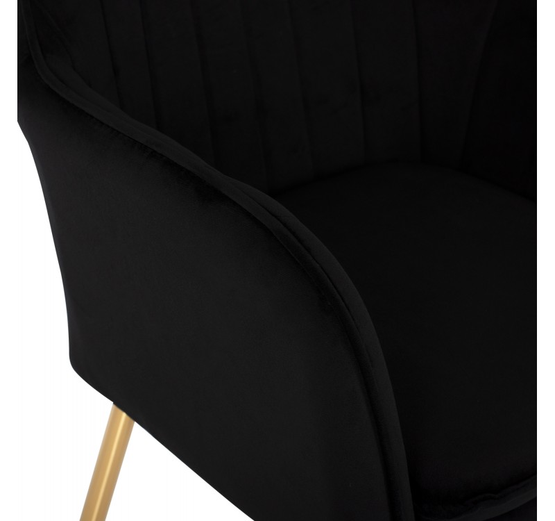 ΠΟΛΥΘΡΟΝΑΚΙ SAWYER ΒΕΛΟΥΔΟ ΜΑΥΡΟ ΜΕ ΧΡΥΣΑ ΠΟΔΙΑ HM8523.04 55Χ60Χ83Υεκ.