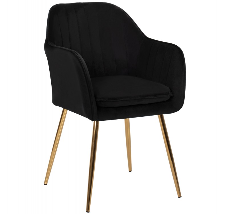 ΠΟΛΥΘΡΟΝΑΚΙ SAWYER ΒΕΛΟΥΔΟ ΜΑΥΡΟ ΜΕ ΧΡΥΣΑ ΠΟΔΙΑ HM8523.04 55Χ60Χ83Υεκ.