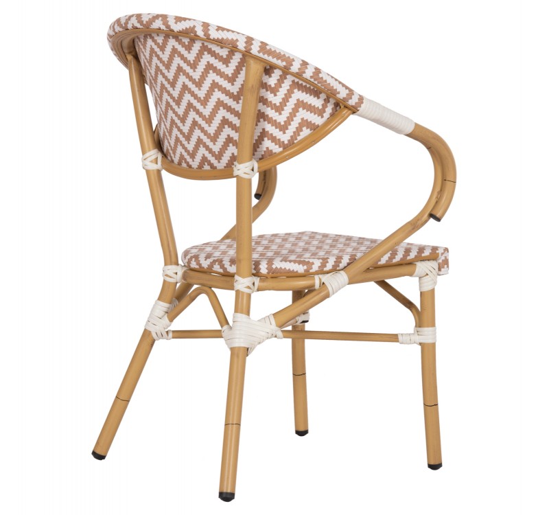 ΠΟΛΥΘΡΟΝΑ BAMBOO LOOK HM5861.03 ΚΑΦΕ-ΛΕΥΚΟ 58.5x58x82Υεκ.