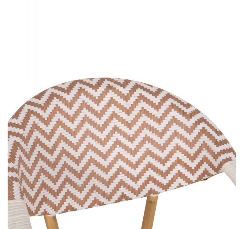 ΠΟΛΥΘΡΟΝΑ BAMBOO LOOK HM5861.03 ΚΑΦΕ-ΛΕΥΚΟ 58.5x58x82Υεκ.